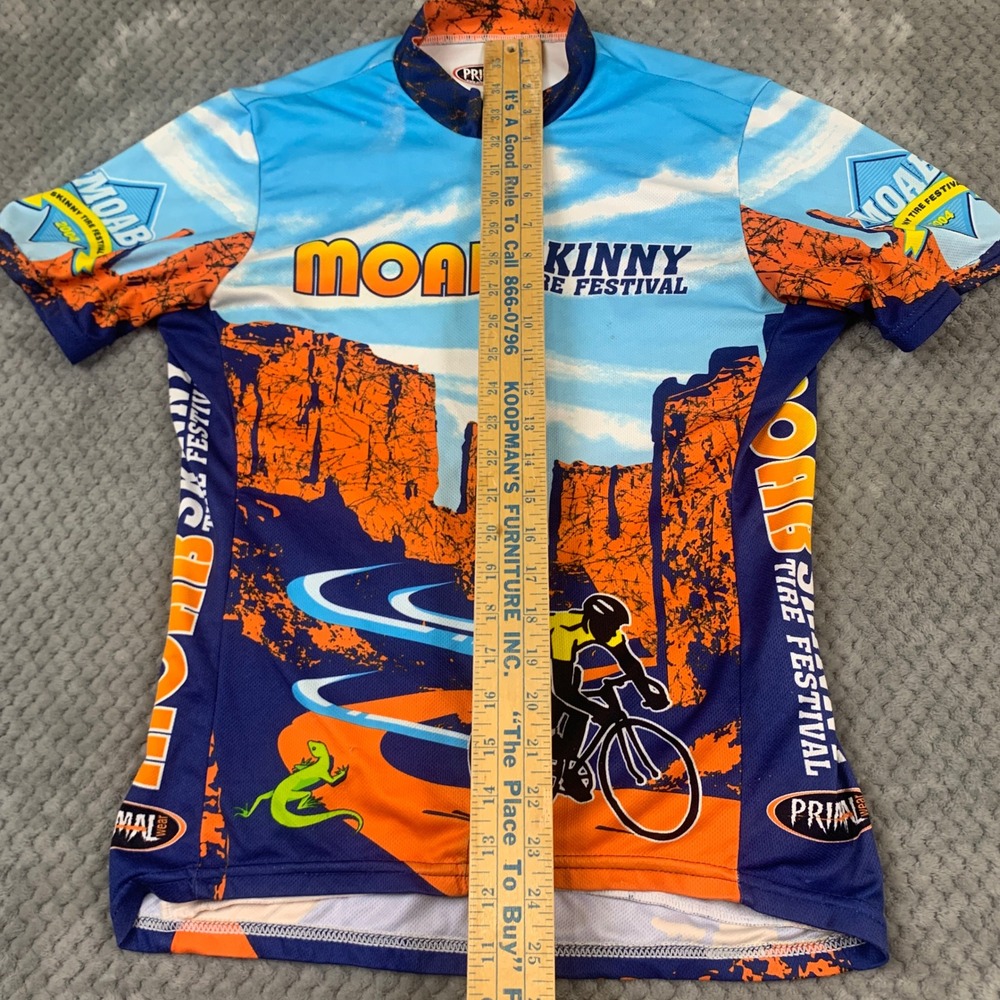 Primal Wear‎ Moab Skinny Tire Festival 2004 Cycling Jersey Mens M Blue Orange - Picture 5 of 10